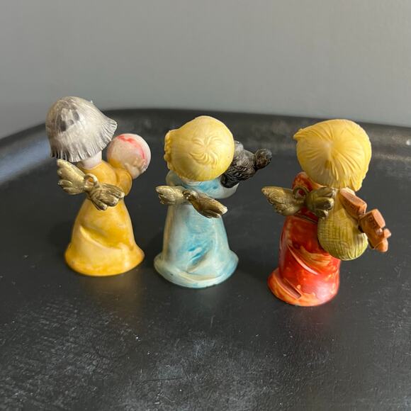 Set 3 Vintage Depose Italy Cherubs Angel Kids Xmas Ornaments 2.75" 331-332-333 - Picture 7 of 8